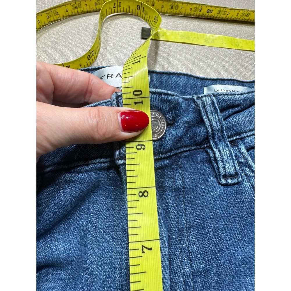 FRAME Le Crop‎ Mini Boot Jeans Medium Wash Blue Denim Women Size 25 - Picture 5 of 8
